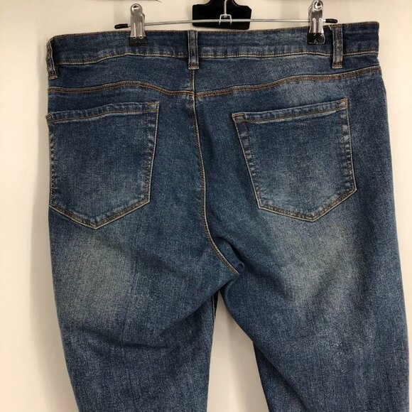 Bluenotes Lauren Mid rise Crop Skinny Distressed Jeans Size 30 - Picture 6 of 13